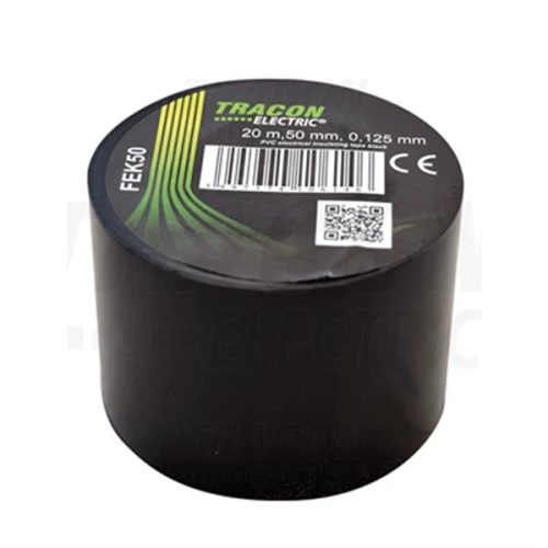 Szigetelőszalag Tacon FEK50 fekete 20mx50mm